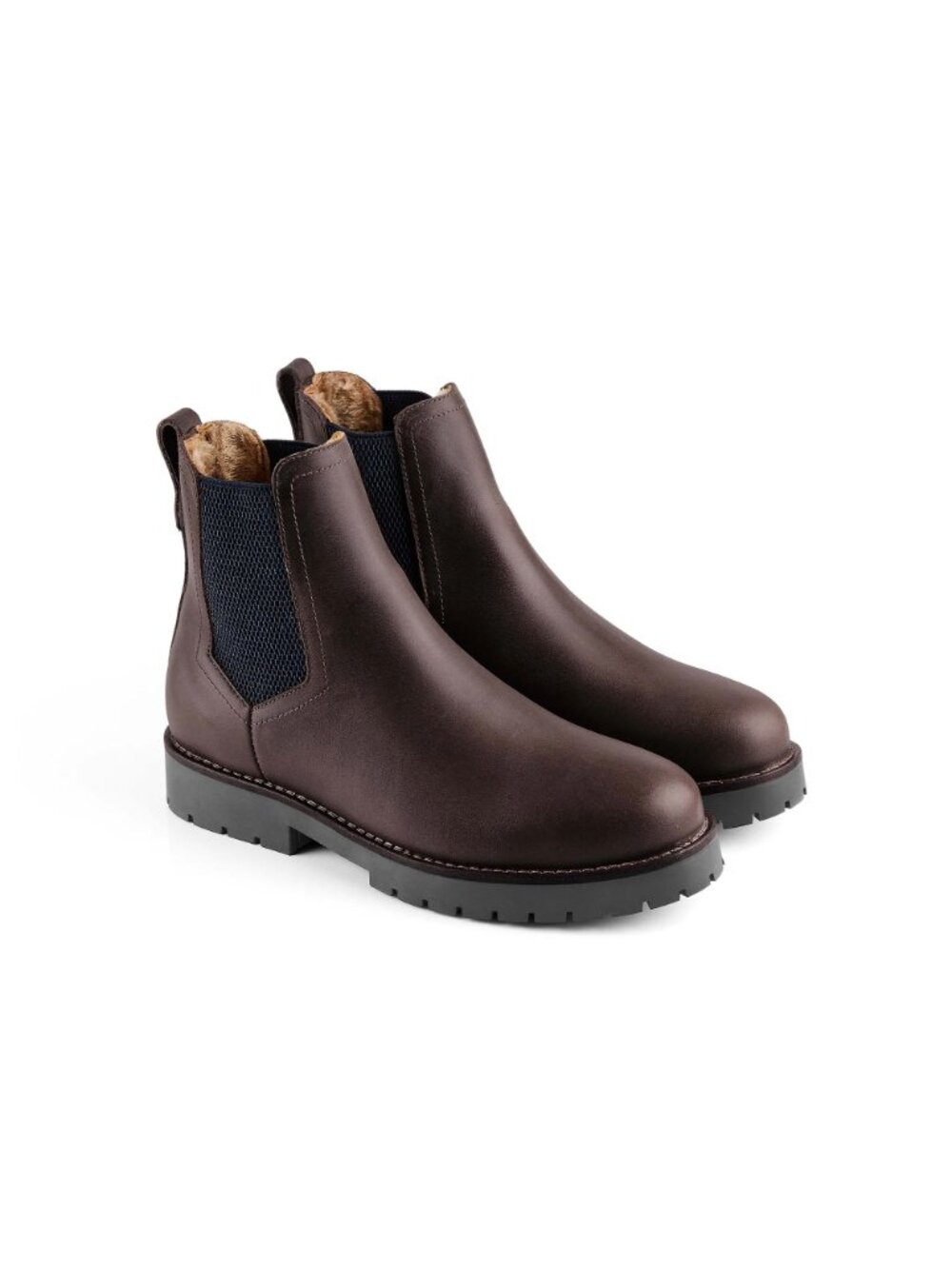 Fairfax & Favor Sheepskin Boudica Chelsea Boot Mahogany Leather 39 8 - Picture 11 of 11